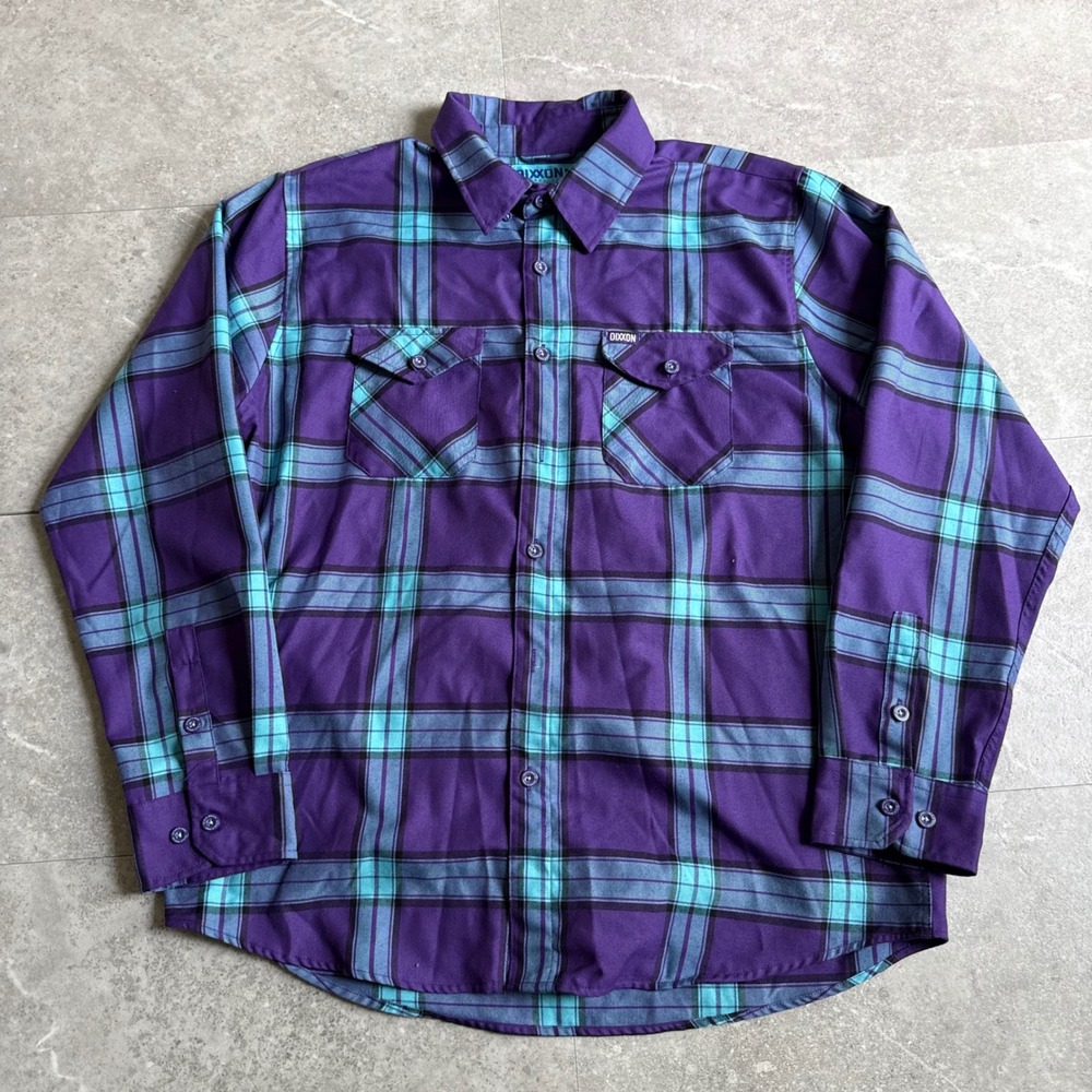 Dixxon Flannel Co The Winslow Purple Plaid Button Up Shirt Size XL